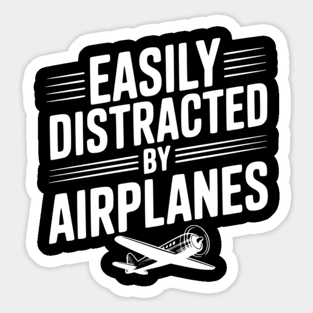 Easily Distracted by Airplanes Magnet by Frank Ring