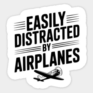 Easily Distracted by Airplanes Magnet