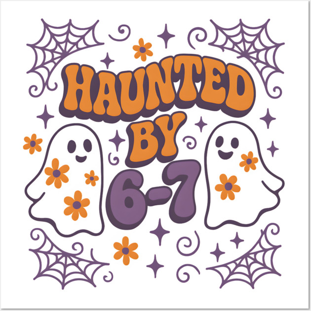 Haunted by 6–7 Distressed Ghost Math Halloween Graphic Wall Art by MakerMind8.2