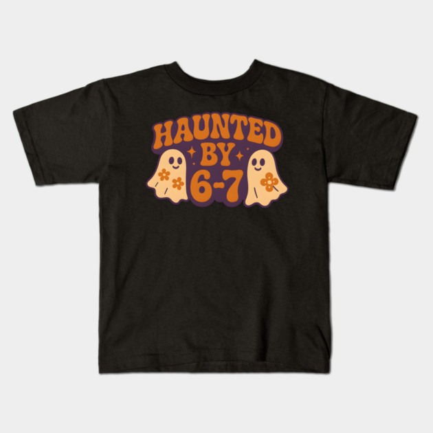 Haunted by 6–7 Math Ghosts Funny Halloween Graphic Kids T-Shirt by MakerMind8.2
