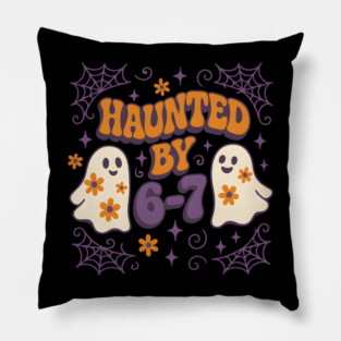 Haunted by 6–7 Funny Ghost Math Halloween Graphic Pillow