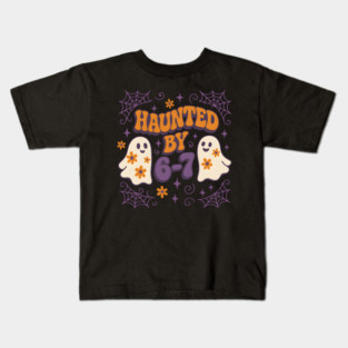 Haunted by 6–7 Funny Ghost Math Halloween Graphic Kids T-Shirt