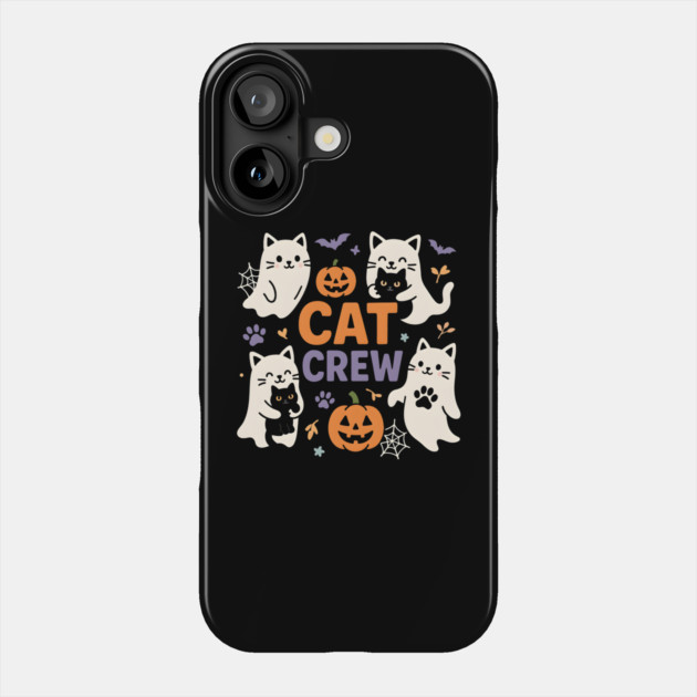 Cat Crew Halloween Ghost Cats Funny Pumpkin Graphic Phone Case by MakerMind8.2