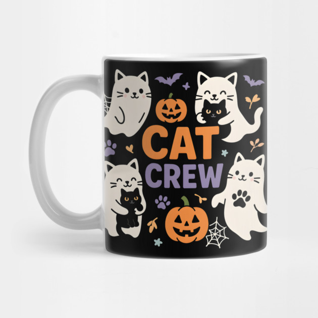 Cat Crew Halloween Ghost Cats Funny Pumpkin Graphic by MakerMind8.2