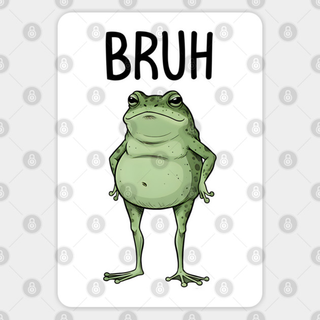Cute Frog Serving Big Bruh Energy fun design Sticker by Luxinda