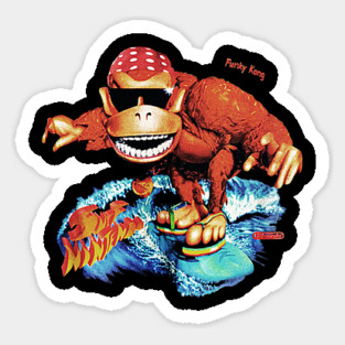 Funky Kong - Surf Video Game Sticker