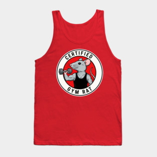 Certified Gym Rat Shirt For Men Body Building Meme Tank Top
