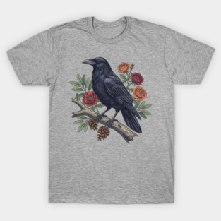 Mysterious Raven Nature Gothic Aesthetic T-Shirt