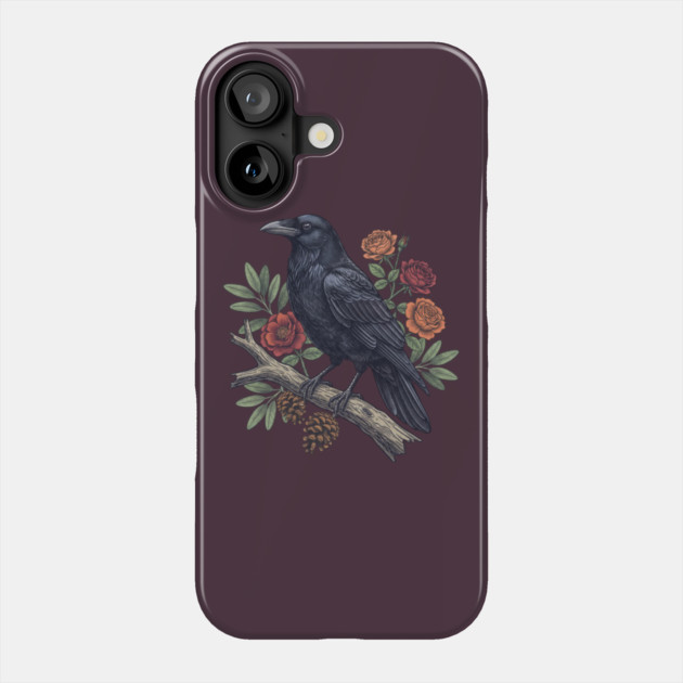 Mysterious Raven Nature Gothic Aesthetic Phone Case by BirdsnStuff