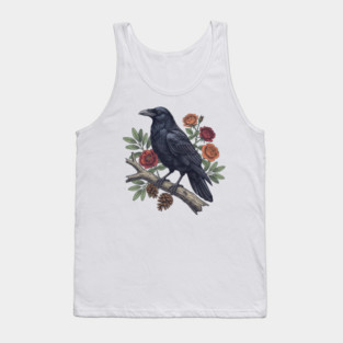 Mysterious Raven Nature Gothic Aesthetic Tank Top