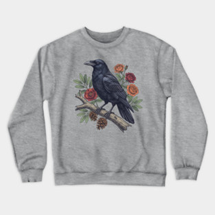 Mysterious Raven Nature Gothic Aesthetic Crewneck Sweatshirt
