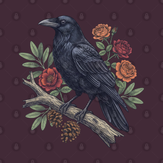Mysterious Raven Nature Gothic Aesthetic by BirdsnStuff