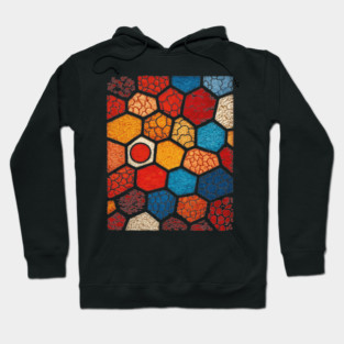 Abstract Honeycomb | Cracked Stained Glass Mosaic Hoodie