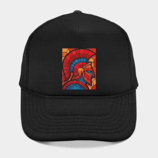 Spartan Warrior | Ancient Greek Stained Glass Mosaic Hat