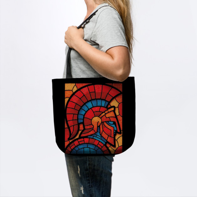 Spartan Warrior | Ancient Greek Stained Glass Mosaic by TuncGK