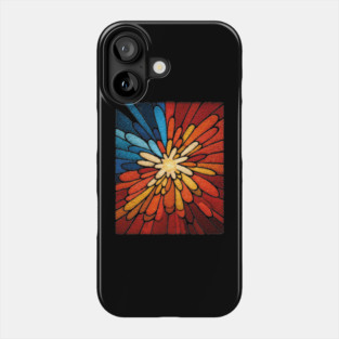 Vibrant Sunburst | Abstract Stained Glass Mosaic Phone Case