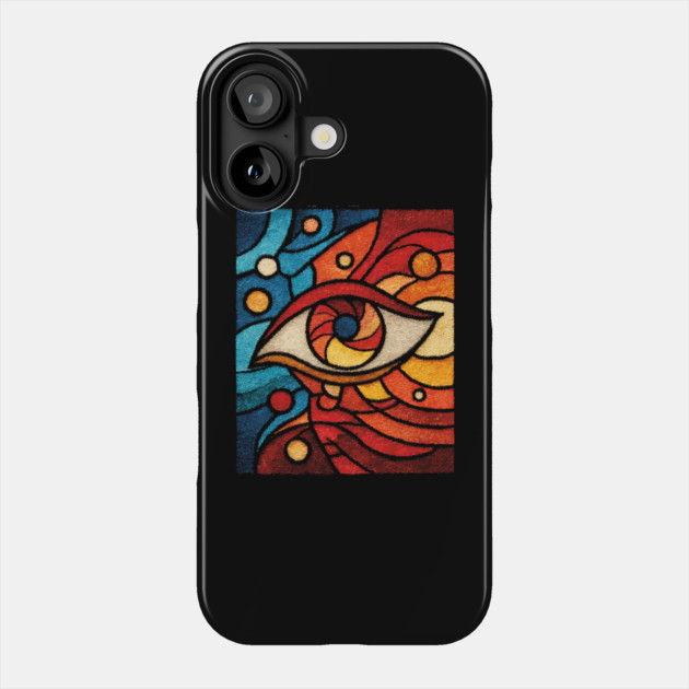 Cosmic All Seeing Eye | Celestial Stained Glass Art Phone Case by TuncGK