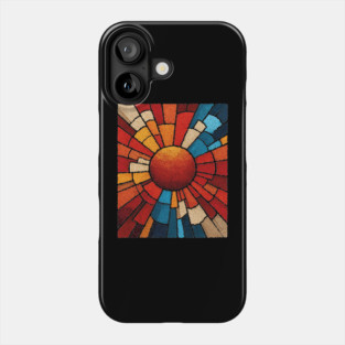 Radiant Sunburst | Stained Glass Mosaic Art Phone Case