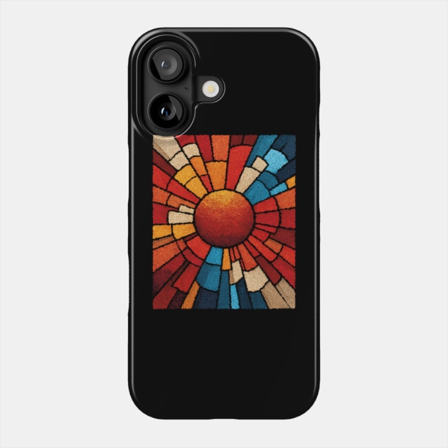 Radiant Sunburst | Stained Glass Mosaic Art Phone Case by TuncGK