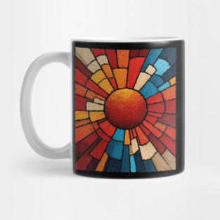 Radiant Sunburst | Stained Glass Mosaic Art Mug