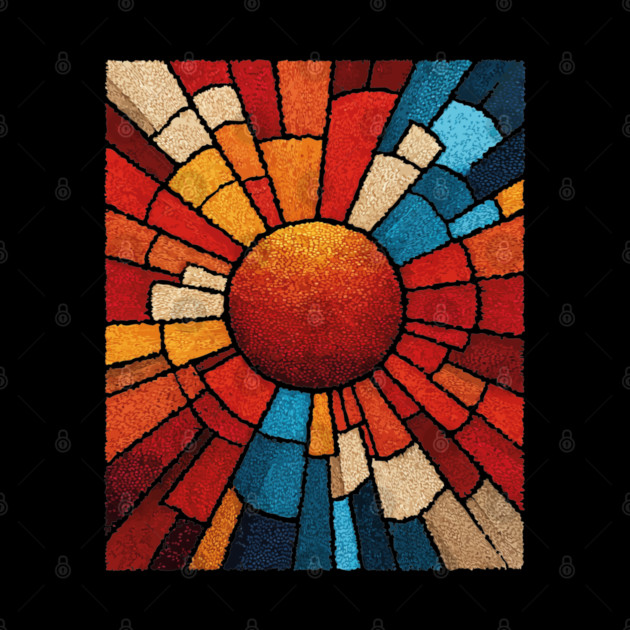 Radiant Sunburst | Stained Glass Mosaic Art by TuncGK