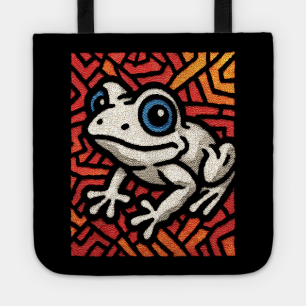 Pop Art Tribal Frog | Modern Graphic Art Tote by TuncGK