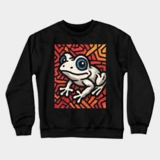 Pop Art Tribal Frog | Modern Graphic Art Crewneck Sweatshirt