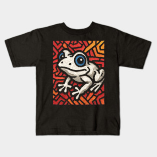 Pop Art Tribal Frog | Modern Graphic Art Kids T-Shirt