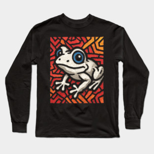 Pop Art Tribal Frog | Modern Graphic Art Long Sleeve T-Shirt