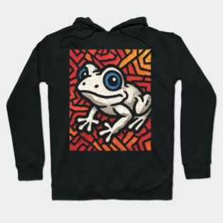 Pop Art Tribal Frog | Modern Graphic Art Hoodie
