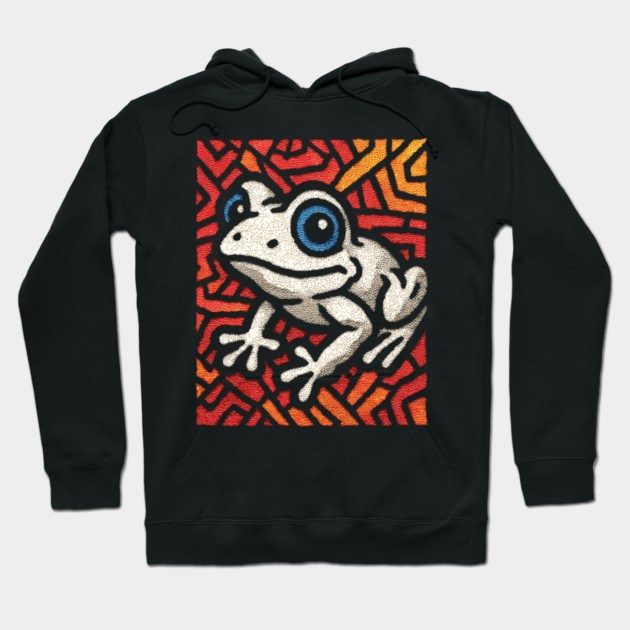 Pop Art Tribal Frog | Modern Graphic Art Hoodie by TuncGK