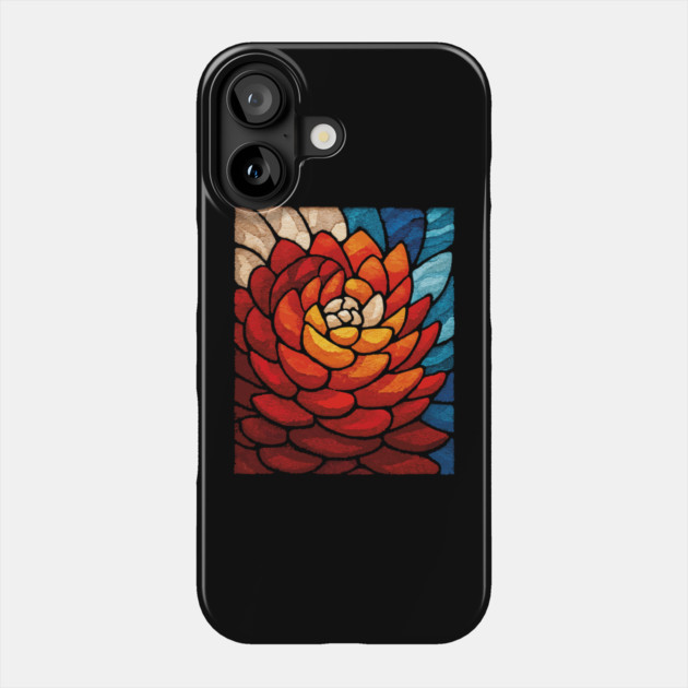 Fibonacci Spiral | Sacred Geometry Stained Glass Art Phone Case by TuncGK