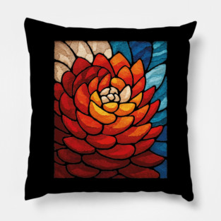 Fibonacci Spiral | Sacred Geometry Stained Glass Art Pillow