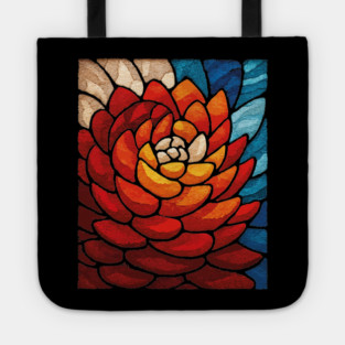 Fibonacci Spiral | Sacred Geometry Stained Glass Art Tote
