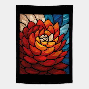 Fibonacci Spiral | Sacred Geometry Stained Glass Art Tapestry