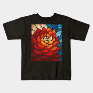Fibonacci Spiral | Sacred Geometry Stained Glass Art Kids T-Shirt