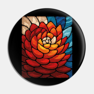 Fibonacci Spiral | Sacred Geometry Stained Glass Art Pin