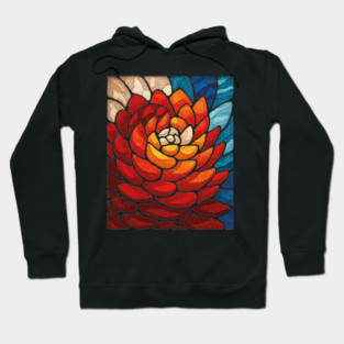 Fibonacci Spiral | Sacred Geometry Stained Glass Art Hoodie