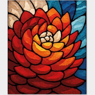 Fibonacci Spiral | Sacred Geometry Stained Glass Art Posters and Art
