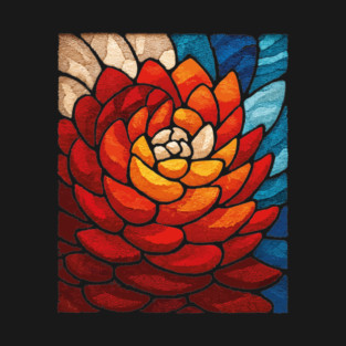 Fibonacci Spiral | Sacred Geometry Stained Glass Art T-Shirt