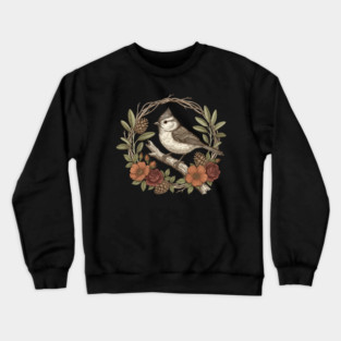 Tufted Titmouse Nature Inspired Wildlife Art Crewneck Sweatshirt