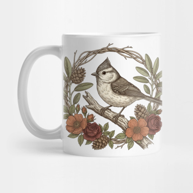 Tufted Titmouse Nature Inspired Wildlife Art by BirdsnStuff