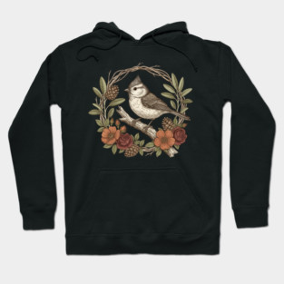 Tufted Titmouse Nature Inspired Wildlife Art Hoodie