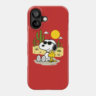 Peanuts - Summer - Snoopy & Woodstock Desert Phone Case