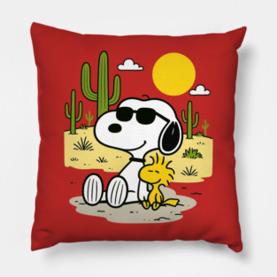 Peanuts - Summer - Snoopy & Woodstock Desert Pillow