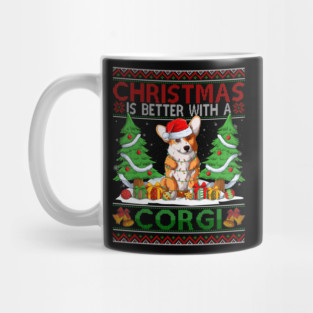 Christmas Is Better With A Corgi Ugly Christmas Sweater Mug