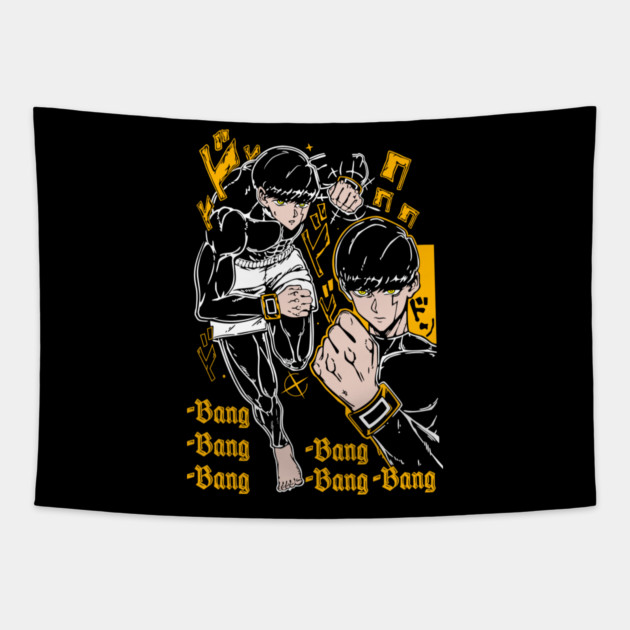 Mash - Mashle Magic and Muscles Cool Art Tapestry by Otaku Vibes