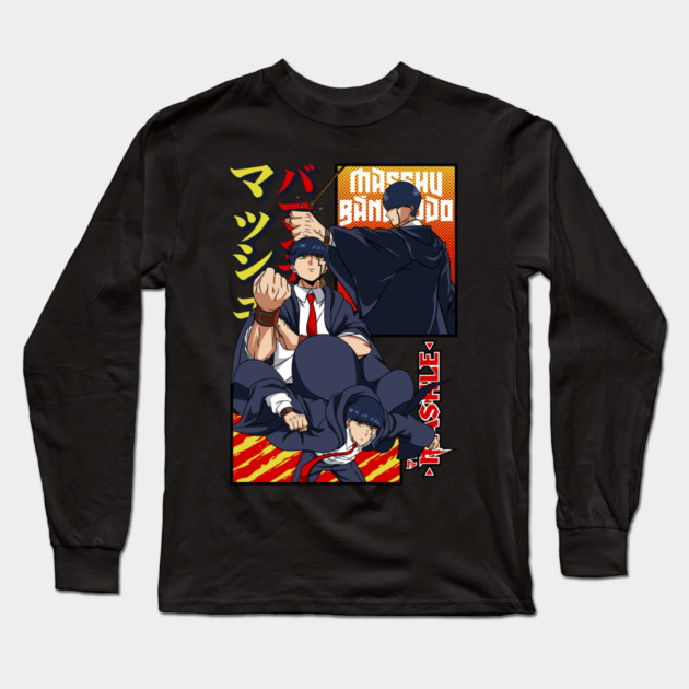 Mashle Magic and Muscles - Mash Cool Art Long Sleeve T-Shirt by Otaku Vibes
