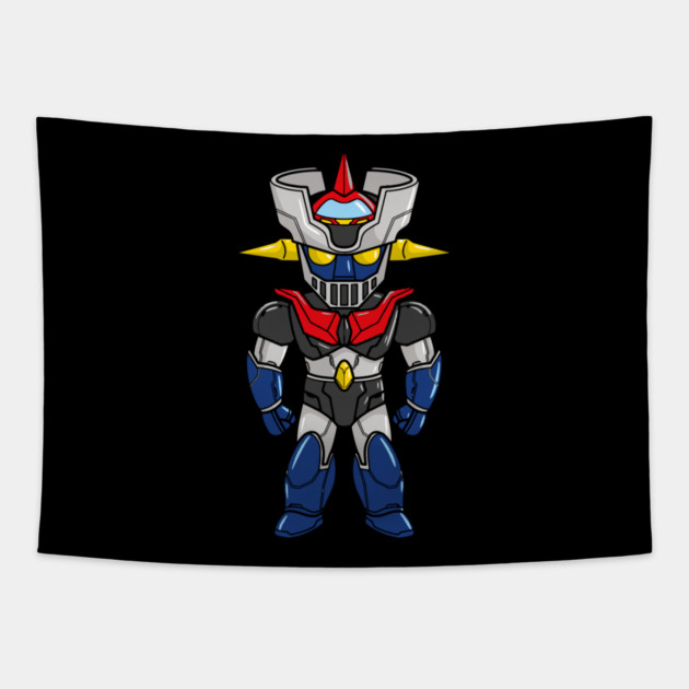 Cute Chibi Mazinger Z Robot Tapestry by Otaku Vibes
