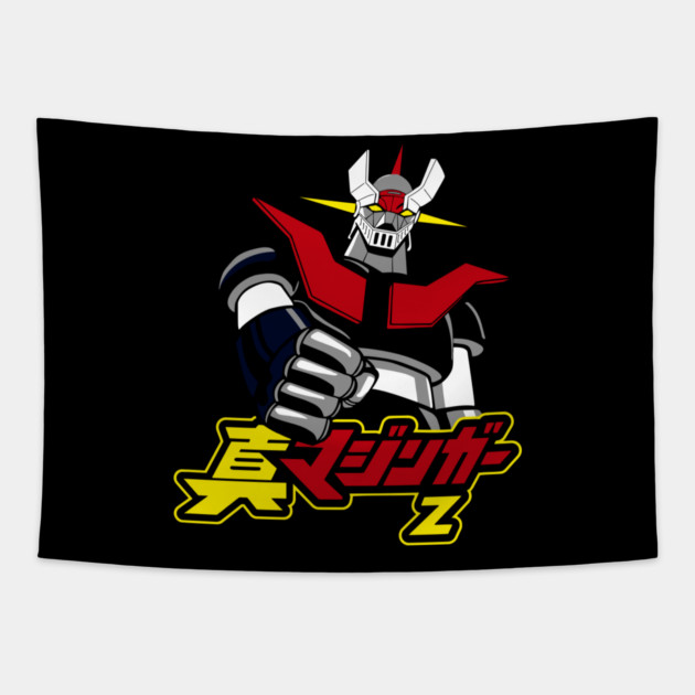 Mazinger Z Rocket Punch Retro Design Tapestry by Otaku Vibes